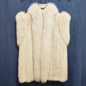 True 70s Vintage White Fox Fur Vest